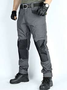 Men's Tactical Pants With Multiple Pockets And Waterproof, Wear-Resistant - 灰色 - 查看 2