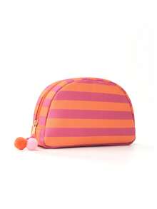Colorful Striped Cosmetic Bag, Large Capacity Portable Makeup Organizer Bag For Women, Daily, Travel, Gym, Business Trip, Toiletry Storage - Multicolor - View 18