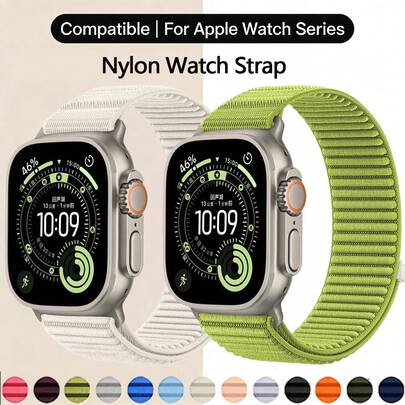 Correa deportiva trenzada de nailon compatible con Apple Watch de 42 mm, adecuada para Apple Watch 9 8 7 6 5 4 SE Ultra 2 de 41 40 38 mm, elegante y versátil para diversas ocasiones