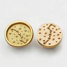 1个复古心形/猫/马/狗/蜜蜂/星星/月亮形铜蜡印章头（无柄），适用于婚礼请柬、信封和礼品包装 - 單件 - 查看 31