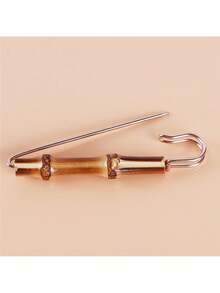 Bamboo Knot Shaped Brooch, Sirius Metal U-Shaped Fashion Brooch, European And American Korean Style - Multicolor - View 2