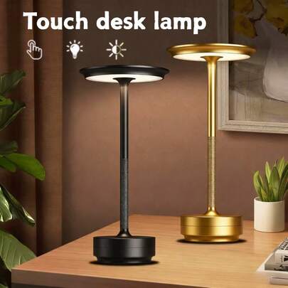 1pc Portable Wireless Touch LED Desk Lamp | 3 Adjustable Color Temperatures, USB Powered, Suitable For Bedroom, Living Room, Christmas Decoration, Valentine's Day Gift, Wedding Decor, Halloween