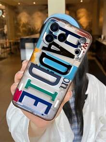 BADDIE Pattern TPU Shockproof Soft Case With License Plate Design. Suitable For IPhone 17, 17 Air, 17 Pro, 17 Pro Max, 16, 15, 14, 13, 12, 11, Pro Max, X, XS, Plus, Mini, 16E/SE4, And Also Galaxy S22/23/24/25 Ultra. - 黑色 - 查看 7