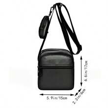 2pcs/Set Men's Mini Crossbody Bag And Coin Purse, Waterproof Adjustable Shoulder Strap, Travel Essential, Summer Accessory, Student Supplies, Graduation Gift - Multicolor - View 3