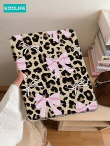 Koolife 豹纹蝴蝶结平板电脑保护套（1 件装），兼容 iPad (A16) 11 英寸第 11 代 (2025)、7/8/9 英寸 10.2 英寸，内置笔槽，兼容三星 Tab S6 10.4 英寸、Tab A7 Lite 8.7 英寸，ins 风格皮革保护套，适合作为返校、情人节、新年礼物。 - 豹紋蝴蝶結 - 查看 4