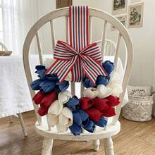 Red White And Blue Tulips Wreath Patriotic 4th Of July Flowers Kitchen ...