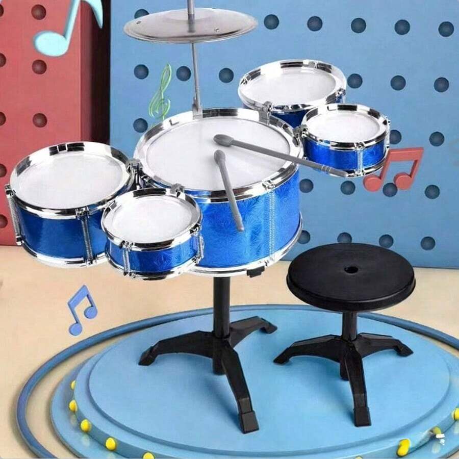 Realistic Jazz Drum Set Educational Toy, Suitable For Hobbyists And Holiday Activities - Multicolor - View 1