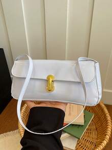 A Fashionable 2026 New Model Elegant Minimalist Style Sophisticated And Classic Ladies' Large Capacity Shoulder Bag At The Underarm Position - White - View 12