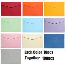 40 piezas de mini sobres multicolor, tamaño C6, para tarjetas de boda, suministros de fiesta de cumpleaños, 16.2 x 11.4 cm NHD06 - Sobres de colores - Ver 7