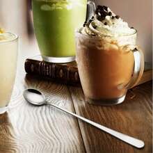 Stainless Steel Spoon Set - Extra Long Handle, Durable For Stirring And Scooping Iced Tea, Coffee And Ice Cream, Versatile Kitchen Essential - Multicolor - View 8