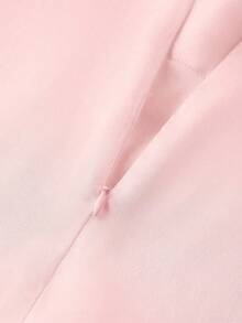 魅力优雅纯色高腰A字裙，浪漫休闲，适合度假、约会、派对等场合。 - 粉色 - 查看 7