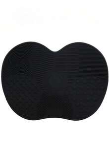 Apple Shaped Silicone Makeup Brush Cleaning Mat, Cosmetic Brush Scrubber Pad - Multicolor - View 3