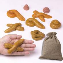 Trick And Prank Pinching Music, April Fool's Day Simulation Soft Rubber Cake Toys, Venting Poop Prank Props, Teen Stress Relief Toys, Gifts For Friends,Soft Toys, Soft Toys, Squishy - Multicolor - View 1
