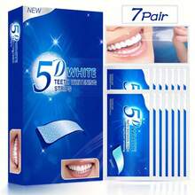 5D-7 tiras blanqueadoras de dientes, limpieza profunda, aliento fresco, sabor a menta, cuidado oral diario - 5D-7 a 14 películas - Ver 9