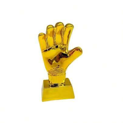 FIFA 金手套守门员奖杯世界杯创意金色纪念品。办公桌配件、办公用品、办公装饰