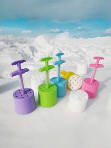 2 kẹp hình cục than và quả cầu tuyết, đạo cụ bãi biển, tương thích với bộ dụng cụ làm lâu đài cát bằng xốp hoặc đất sét, đồ dùng cho tiệc bãi biển, quà sinh nhật. - Nhiều màu - Xem 4