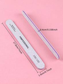 灰白相间指甲锉，直锉，美甲护理工具 - 淺灰色 - 查看 7
