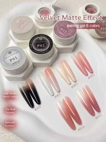 FRESCOBALDI Kutek Gel Semi-Padat 6 Warna dengan Saturasi Tinggi, Cocok untuk Salon Kuku dan Penggunaan DIY Sepanjang Musim - MultiWarna - View 1
