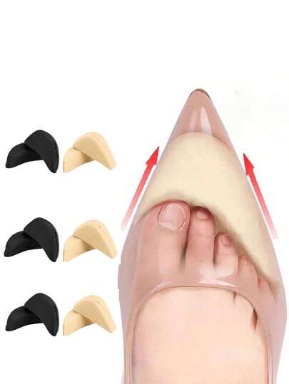 Toe Plugs For High Heels Thickened Soft Forefoot Pads, Anti-Pain Pads, Adjustable Shoe Size - 6/3/2/1 Pair