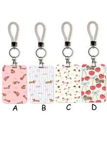 1pc Cute Dachshund Card Holder Set, High-Quality Student/ID Card Protector With Woven Lanyard, Lightweight And Portable For Commuting, Office, Daily Use - Rectangle - View 1