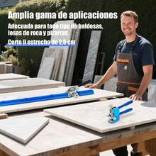 Cortador Manual de Azulejos de 78 Pulgadas/2.2m, Cuchilla de Empuje para Cortar Cerámica, Máquina de Corte de Piedra para Mesa, Cortadora de Pisos Grandes con Alicates - A - Ver 9