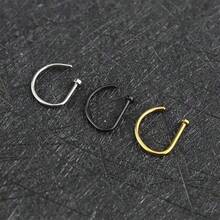 5pcs Women Men Fake Piercing Nose Ring Stainless Steel Lip Rring Fashion Punk Jewelry Clip Septum Nose Ring - Nose Ring - View 6