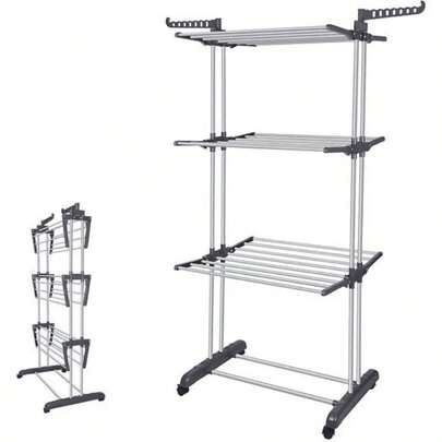 Wevalley Tendederos de ropa telescópicos