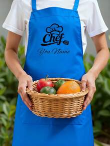 Customized Black Kitchen Cooking Apron, Modern Polyester Oil-Proof Apron, Black Kitchen Apron, Polyester Material Suitable For Gardening, Kitchen And Housework - Multicolor - View 10