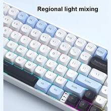 AULA S100 Pro Wireless Mechanical Keyboard, Three-Mode Connection, Full Key Axis Base, Hot Swap, Office Gaming Computer Desk Keyboard - View 7