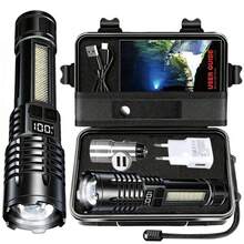 High-Power LED Flashlights With Display Screen, Zoomable Flashlight, Portable Rechargeable Lamp With SOH2 Emergency Side Light - With European Plug - View 2