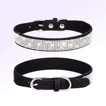 Collar para perro/gato de 16-46 cm de tamaño de cuello - Lujo con cristales brillantes, terciopelo suave, piel sintética duradera y ajustable para mascotas pequeñas/medianas/grandes - Multicolor - Ver 22