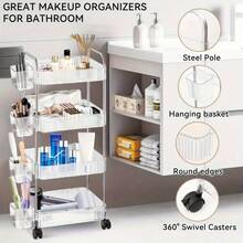1pc Acrylic Storage Organizer, Suitable For Bathroom, Kitchen And Living Room | Transparent Multi-Layer Tissue Box With 360° Rotating Design - Clear - View 9