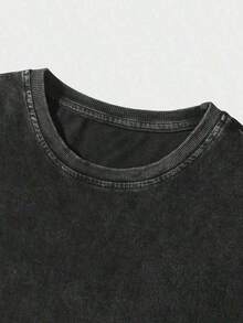 Men's T-Shirt, Surf Shop Pattern T-Shirt, Street Style - 黑色 - 查看 2
