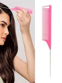 5件套造型梳套装，男女通用，包含发刷、梳子、头皮按摩刷、大女儿柔顺秀发大弯梳、钢针尖尾梳、宽齿造型梳、八齿梳等。（1件套、2件套、6件套）共9排梳子 - 彩色 - 查看 14