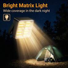 RGB Power Mini Solar Rechargeable Multifunctional Searchlight, Outdoor Portable LED Floodlight With Magnetic Suction, High Lumen Flashlight, USB Rechargeable Portable Emergency Light, Suitable For Camping, Night Market, Tourism - 黑色 - 查看 4