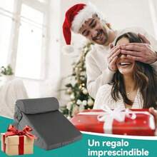 Almohada de Cuña Antirreflujo Ajustable con Respaldo Grande: Soporte Ergonómico para Cama y Sofá, Comodidad para Dormir y Alivio de Dolor - Negro - Ver 11