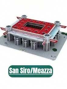 3D纸质足球场场景拼图模型，专为足球迷设计，让他们为自己支持的球队加油助威 - 彩色 - 查看 11