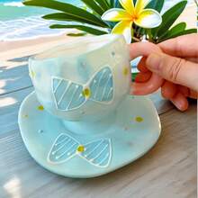 A Set Of Exquisite Coffee Cups And Saucers, An Attractive Afternoon Tea Coffee Cup And Saucer Set. The Cups Are Made Using A High-Temperature Kiln Firing Process, Making Them Heat-Resistant And Non-Slip, Ideal Coffee Containers. A Perfect Gift. - Multiple Selection - View 10