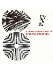 Barandilla para maceta, anti gato, perro, protección contra arañazos de mascotas, cubierta de rejilla circular de plástico para maceta, protección contra suciedad para niños - multicolor - Ver 3