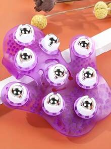 1pc Massage Glove With Roller Balls For Massaging Neck, Back, Shoulder, Buttocks, And Face - Multicolor - View 6