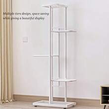 Estante de exhibición de 5 Niveles Estante para macetas Soporte para Plantas Escalera para macetas Soporte para macetas Estante de Almacenamiento Resistente para Plantas en macetas - Dorado - Ver 4