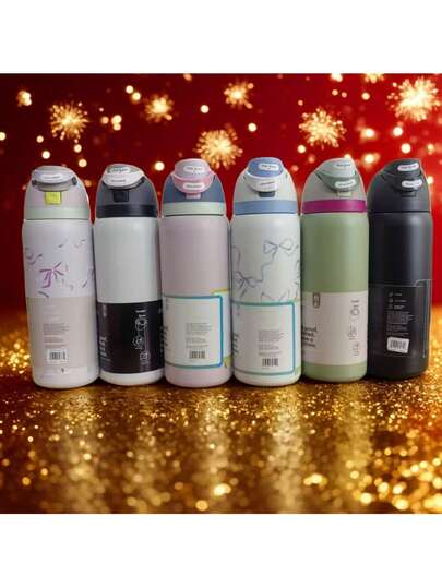 زجاجة مياه معزولة من الفولاذ المقاوم للصدأ بسعة 32 أونصة من - زجاجة مياه رياضية محكمة الإغلاق مع فوهة ذات وظيفتين، غطاء قابل للقلب وفتحة واسعة، تحافظ على برودة المشروبات لمدة 24 ساعة، مناسبة للياقة البدنية والسفر والاستخدام اليومي