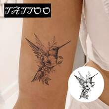 Temporary Tattoo Technology, Bird Design, Creative Realistic Tattoo Sticker, Lasts 1-2 Weeks, Delicate Tattoo Design, Interesting Tattoo Experience, Tattoo, Tattoo - Black - View 6