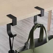 2pcs/1pc 5-Shaped Desk Edge Hanging Hook, Student/Office Detachable Handbag Holder Rack, Desk Organizer - Multicolor - View 11