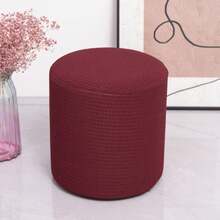 Round Ottoman Slipcover Stretch Footrest Covers Elastic Ottoman Cover Spandex Footrest Stool Footstool Protector For Furniture - Multicolor - View 17