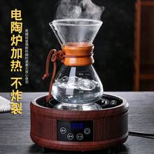 Heat-Resistant Glass Coffee Pot, Coffee Sharing Pot, Wooden Handle Pour Over Coffee Maker, High Borosilicate Glass Kettle - View 4