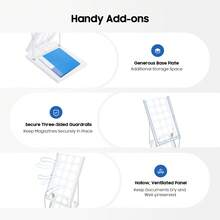 SanBouSi Display Stand&Foldable Magazine Rack With 4 Pockets For Exhibition And Trade Show - White 1pc - View 4