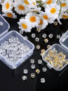 20/50个装 5mm 耳钉后塞，无刺激柔软透明耳钉后塞，适用于鱼钩式耳钉、耳环，锁扣式安全耳钉后塞，适用于重型耳环 - Earring Backs - 查看 6