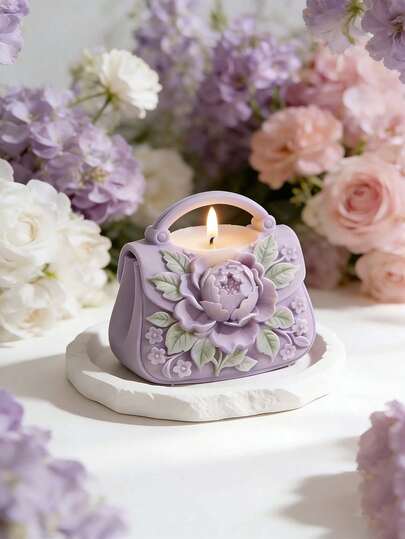 3D Silicone Molds For Ladies' Bags, Used For Candles, Soap, And Resin Crafts - Flower Handbag Design, Perfect For Home Decoration, Holiday Gifts, Party Supplies, And Home Decor