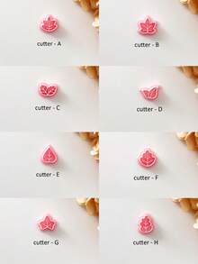 Autumn Mini Leaf Shaped Soft Clay Cutter, Suitable For Thanksgiving, Leaf Pattern Embossing Mold, Soft Clay Earring Cutter, Soft Clay Earring Stamp Making Tool, Soft Clay Jewelry Making Set, Soft Clay Earring Mold - Pink - View 6